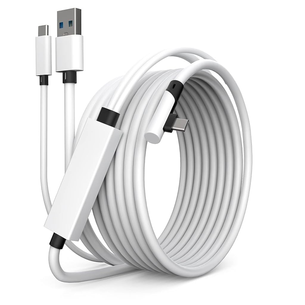 Verilux 16ft 2 in 1 USB C Cable, USB C to USB Cable USB C to Light-ning Cable for iPhone USB 3.0 Fast Charging Cable Support Data Transfer Charging for Meta Quest 3/2/Pro, Pico 4/Pro Verilux 16ft 2 in 1 USB C Cable, USB C to USB Cable USB C to Light-ning Cable for iPhone USB 3.0 Fast Charging Cable Support Data Transfer Charging for Meta Quest 3/2/Pro, Pico 4/Pro